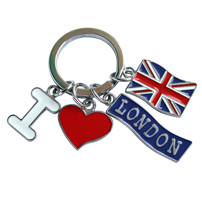 kovové klíčenka výrobci poskytovali kreativní malování klíčenky americkou vlajku klíčenky červené klíčenky