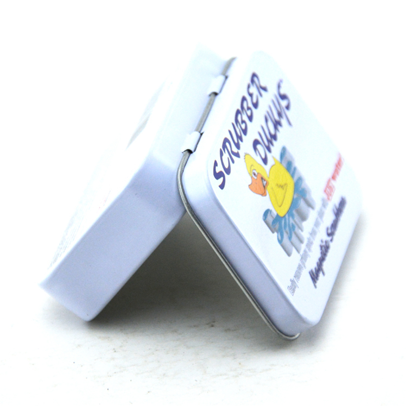 Stylová kovová mini obdélníková plechová krabička na balení bonbónů