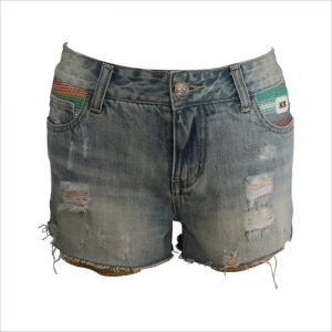 pěkný design rip denim short WS001