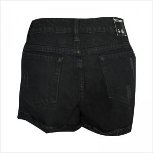 černý denim rip short WS1434