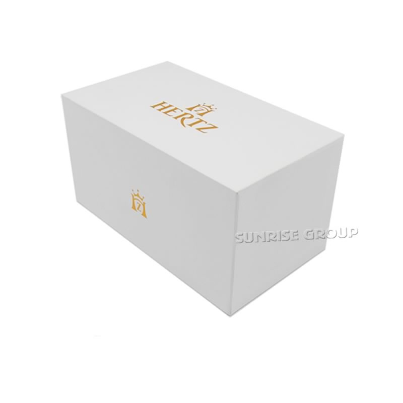 Caseta de ambalare cu rigidă din carton rigid de lux, cu logo-ul de folie de aur