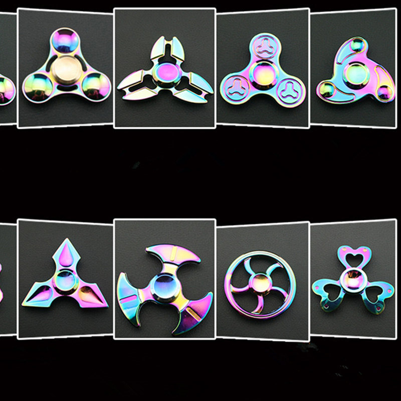 Kovová zinková slitina Dazzle Color Rotate Hand Spinner rotující vrchní kolík