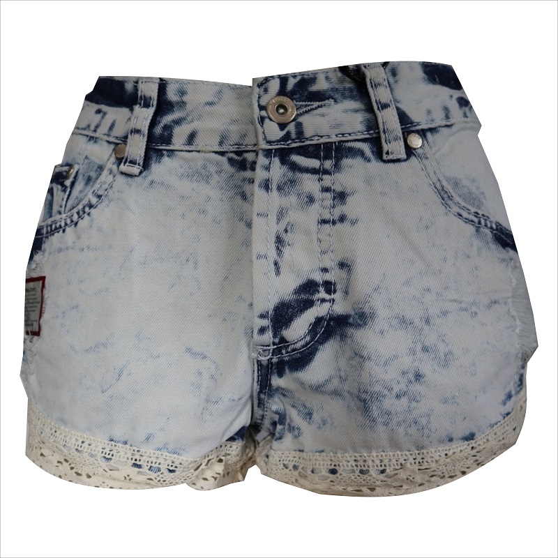 móda ženy krajka hem jean short WS1014