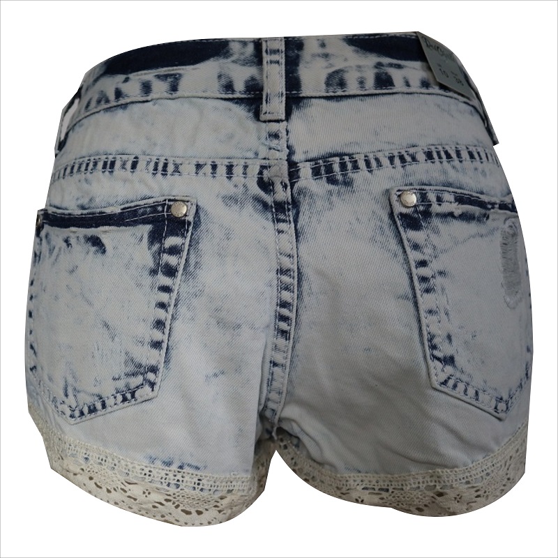 móda ženy krajka hem jean short WS1014