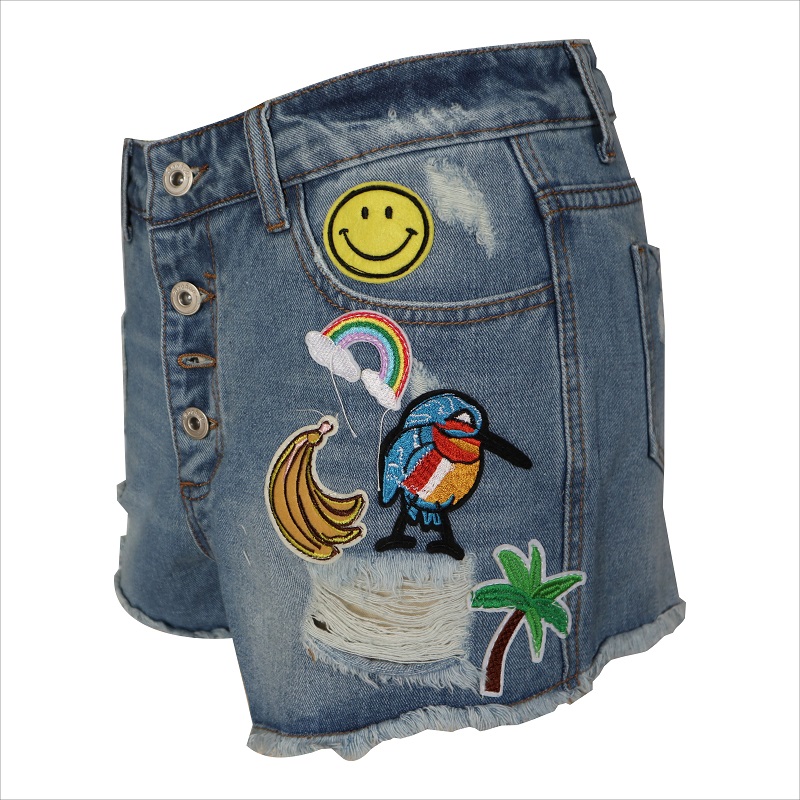 patch vyšívání jean šortky WS10119
