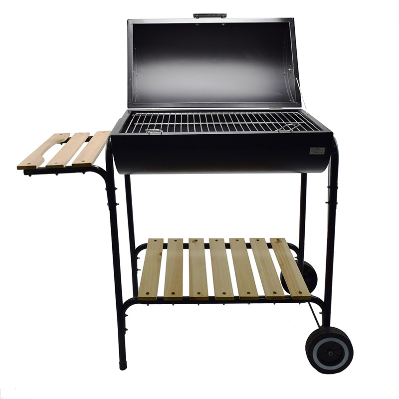 Hot prodej venkovní vozík uhlí uhlí BBQ barel gril s příborem