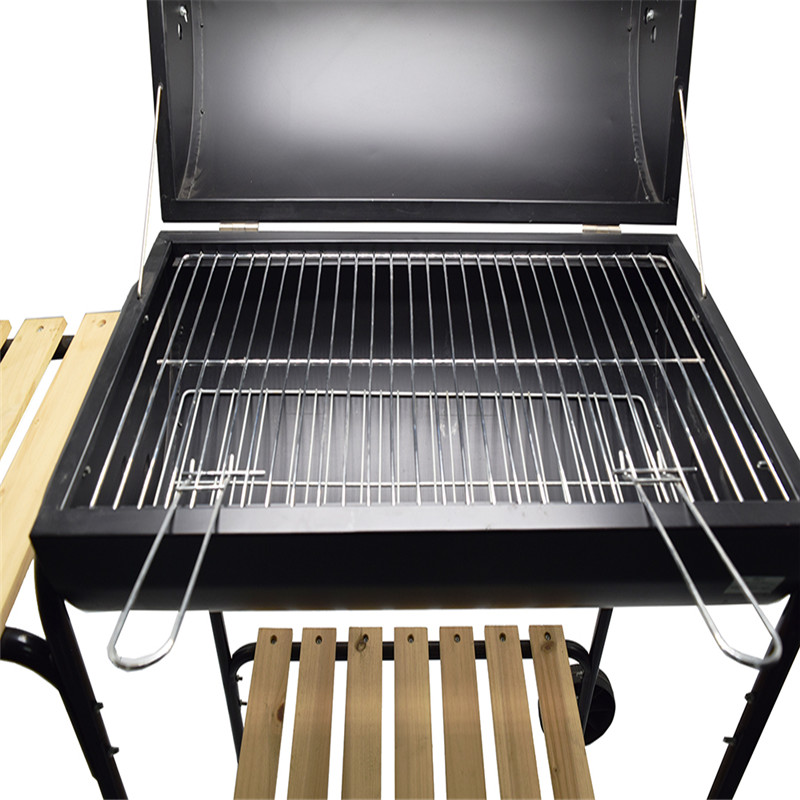 Hot prodej venkovní vozík uhlí uhlí BBQ barel gril s příborem