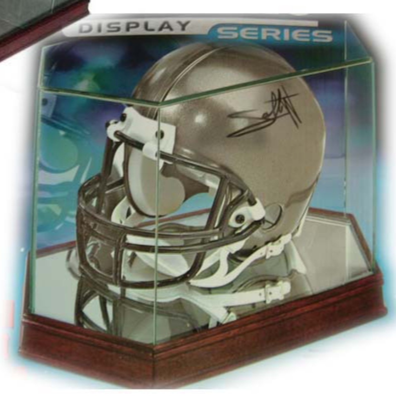 Fotbalová helma skleněná vitrína