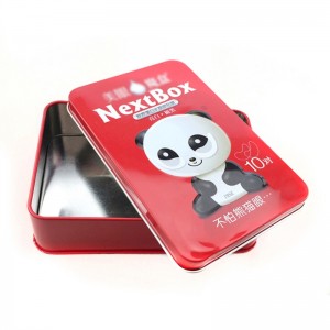 Zakázkový tištěný obdélníkový oční balíček pro balení, kosmetický plechový box