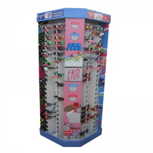 Upravený stojan na brýle / stojan na stojany / kartonový displej s háčkem