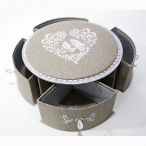 Krabice ve tvaru hezkého designu lepenkové sady pro bonbóny