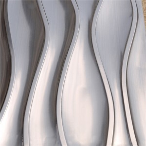 30 * 60 vlnových kovových / kovových mozaikových dlaždic pro backsplash