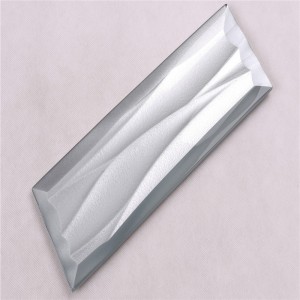 HMBZ07 Šedá dobrá cena vlnité skleněné dlaždice pro zadní splash