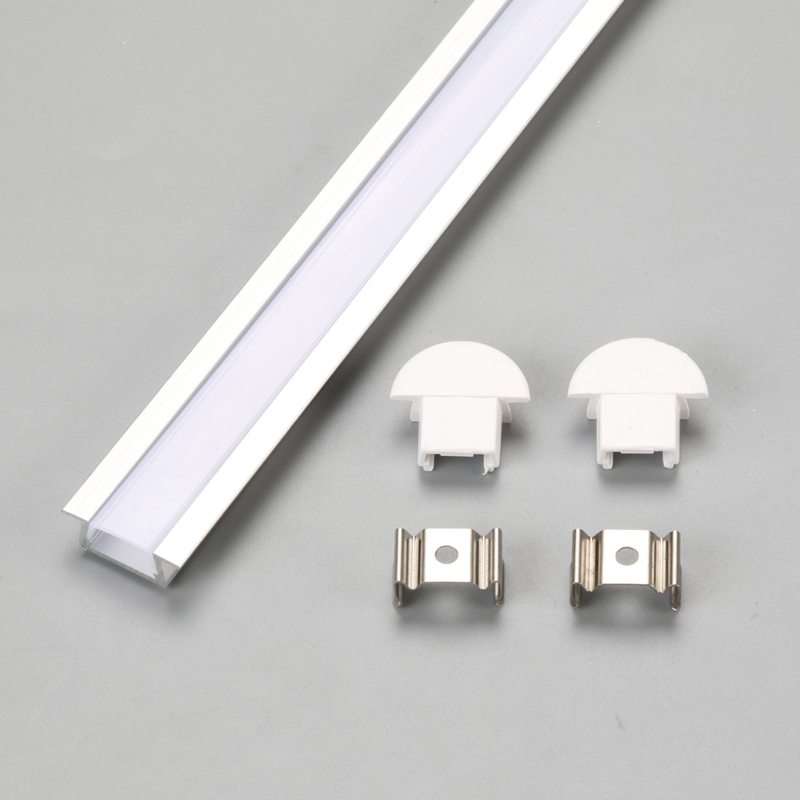 Mléčný kryt a hliníkový profil koncového krytu pro LED světelnou lištu