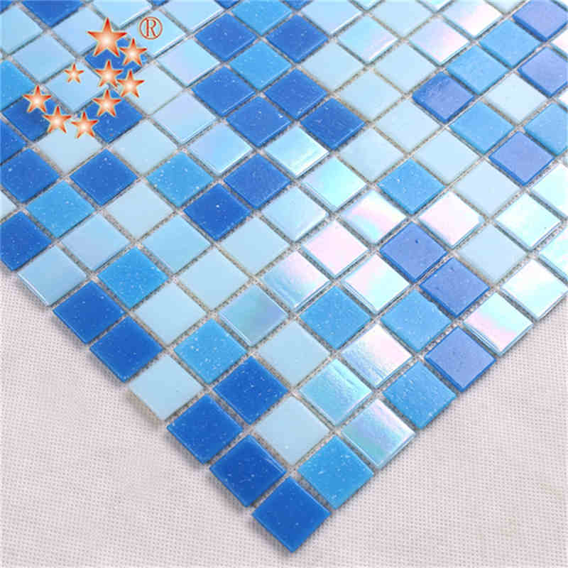 Levné modré sklo bazén mozaikové dlaždice vlastní velikosti delfínový tvar Wyih multi color
