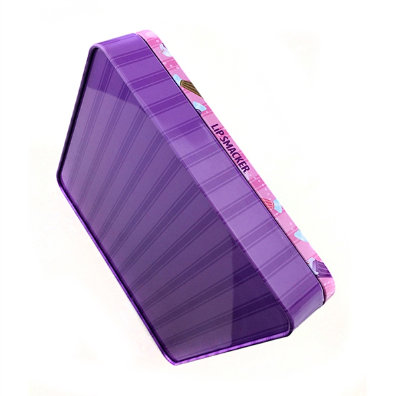 Malý čtvercový kosmetický plechový box na lesk na rty s oknem z PVC