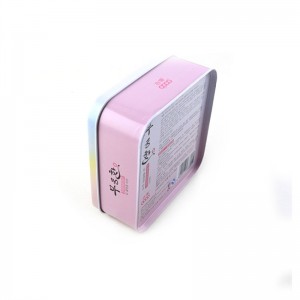 Zakázková tištěná malá čtvercová kosmetická cínová krabička pro oční stíny