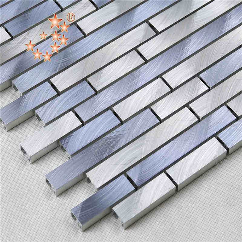 Smíšené barvy stříbrná fialová páska hliníková kovová mozaika nástěnné dlaždice kuchyně Splashback