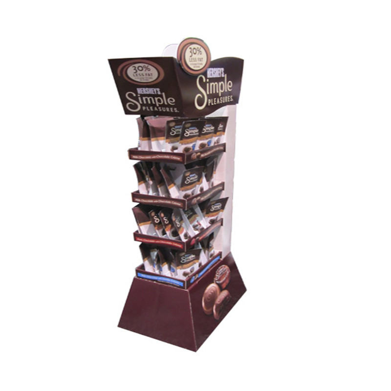 Custom Supermarket Retail POS Cardboard Stand Display for Biscuit