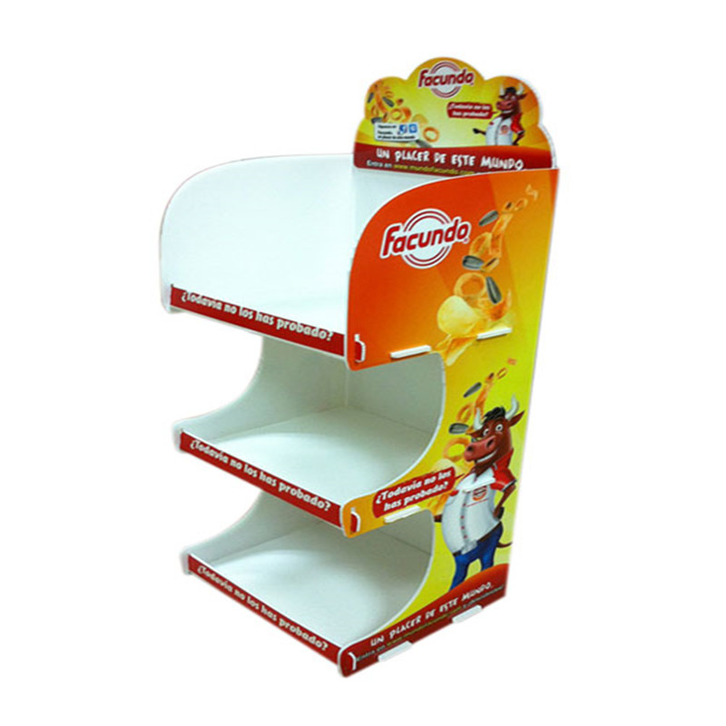 Custom Supermarket Retail POS Cardboard Stand Display for Biscuit