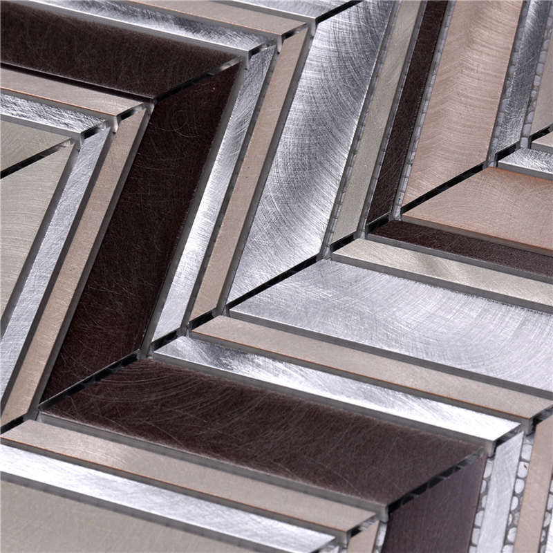 45 stupňů rybí kosti Alu black Mosaic dlaždice