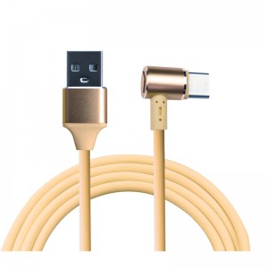 KPS-9221CB Pletený kabel USB typu ušní zástrčka typu 90 stupňů