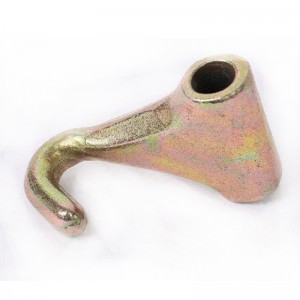 Kovaný háček s prstem žlutý