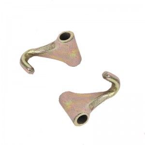 Kovaný háček s prstem žlutý