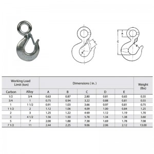 320A hák na oči se západkou