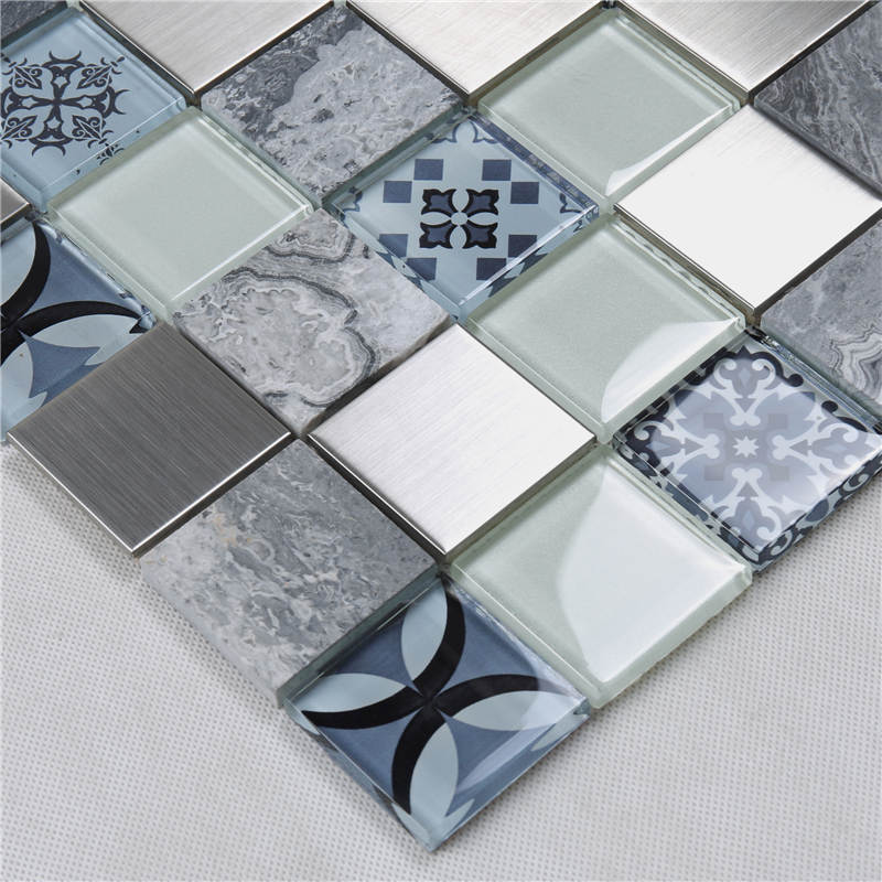 HUV20 Home Depot Antique Pattern Design Crystal Glass Marocké mozaikové dlaždice pro kuchyňské dekorace zdi