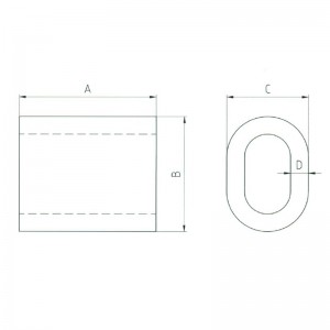 Oválná oválná objímka s kónickým rukávem S-506