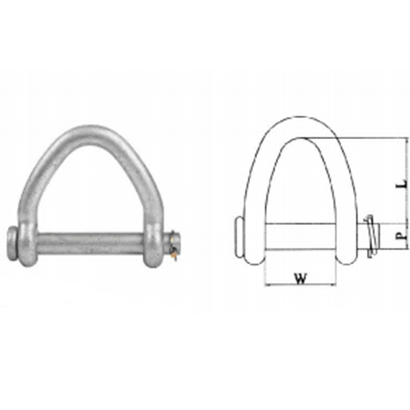 Web Sling Shackle Hot Dip pozinkovaný