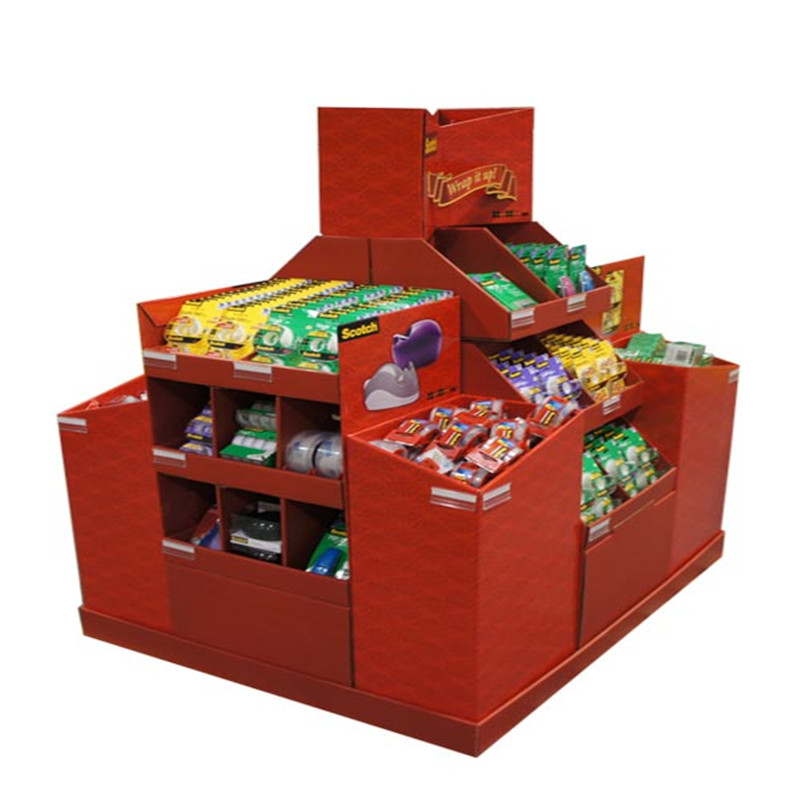 Lepenkové vlastní hračky sestavené Supermarket Paletový kartonový stojan