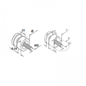 Skleněný adaptér 30MM