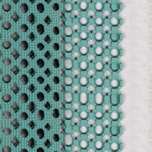 Voděodolná gumová rohož s drenážním otvorem do restaurace