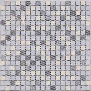 Vysoce kvalitní nejnovější design křišťálové sklo Mosaic Mix Stone Metal pro kuchyňské backsplash Wall dlaždice lesklý černý
