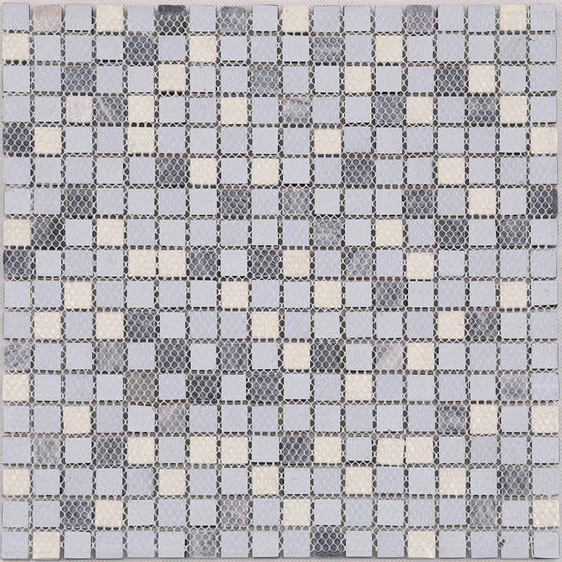 Vysoce kvalitní nejnovější design křišťálové sklo Mosaic Mix Stone Metal pro kuchyňské backsplash Wall dlaždice lesklý černý