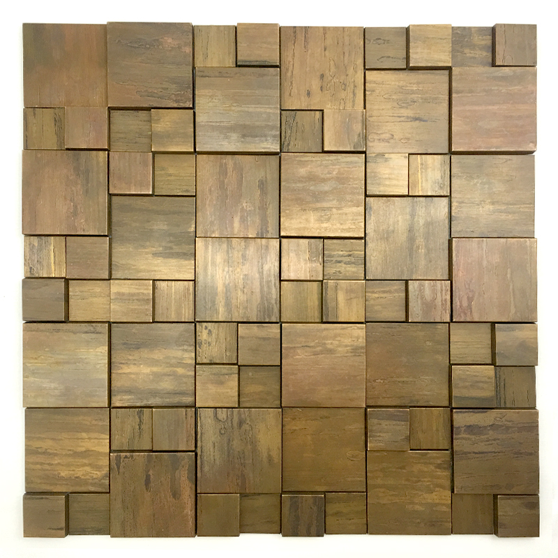 Horký prodej náměstí kovová zeď měděné mosazné backsplash, starožitné měděné mozaikové dlaždice pro koupelny kuchyně dekorativní