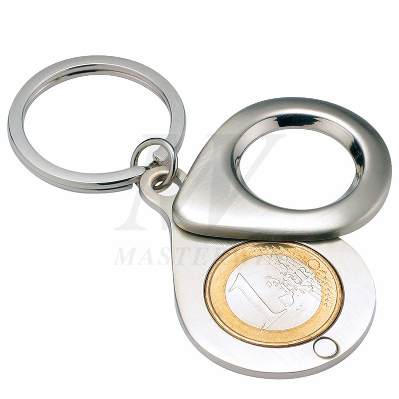 Kovový držák na klíče s ukládáním euromincí (za 1 euro eurovou minci) _B62730