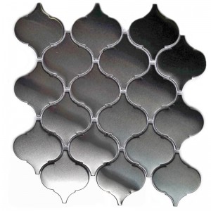 Nový design nástěnné dlaždice z nerezové oceli lucerny tvar mozaikové dlaždice pro kuchyňské backsplash