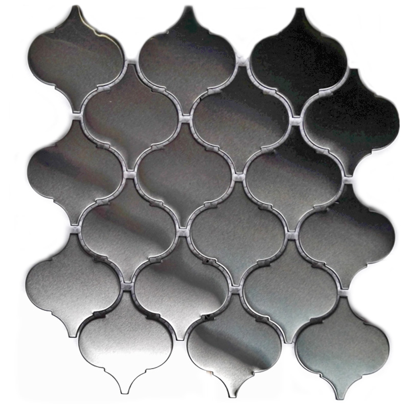 Nový design nástěnné dlaždice z nerezové oceli lucerny tvar mozaikové dlaždice pro kuchyňské backsplash