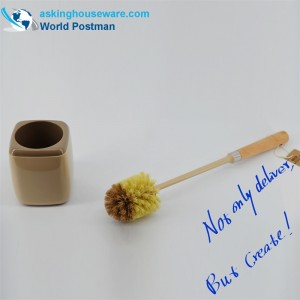 Akbrand WC Bowl Brush Beach Handle s hranatým držákem