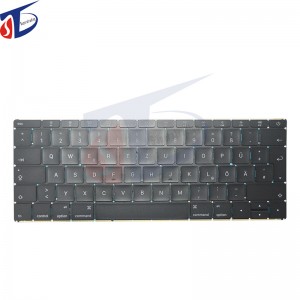 Náhradní německá klávesnice A1534 bez podsvícení pro Apple MacBook Retina 12 '' A1534 2015 Keyboard