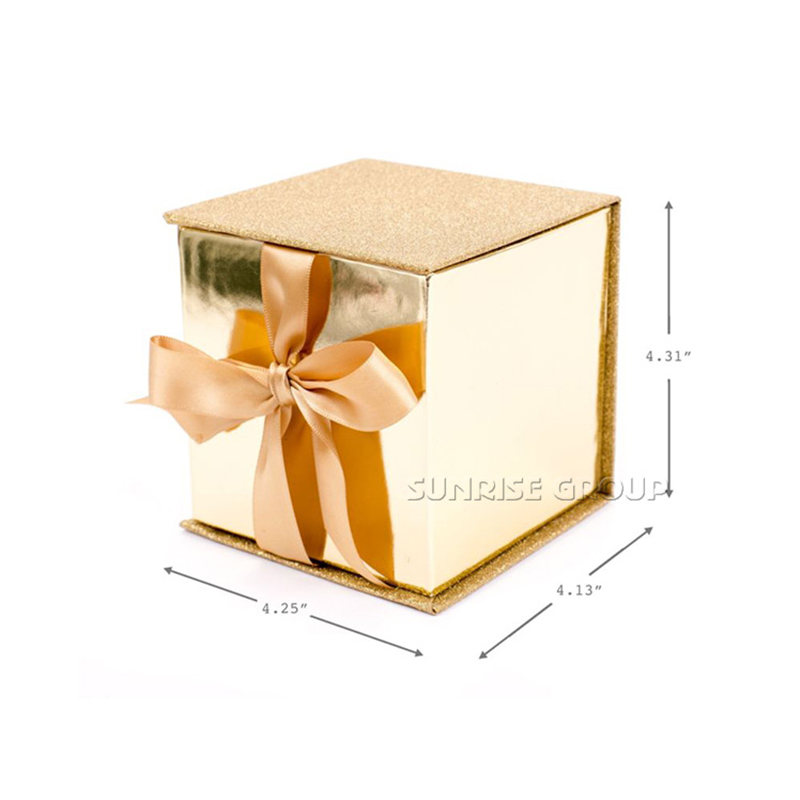 Špičková Blingbling zlatá papírová dárková krabička pro skleněný pohár