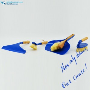 Čisticí kartáče pro domácí bambusové rukojeti Akbrand sada 4v1 v tmavě modré barvě