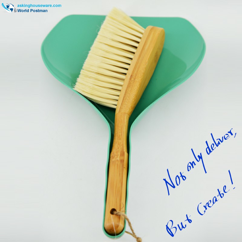 Akbrand Bamboo Handle Dustpan Brush v Tiff. Barva