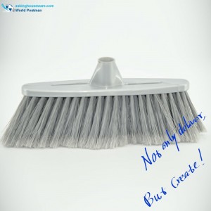 Akbrand šedá plastová košťatá hlava s dlouhou a tenkou clonou v kartáčové desce