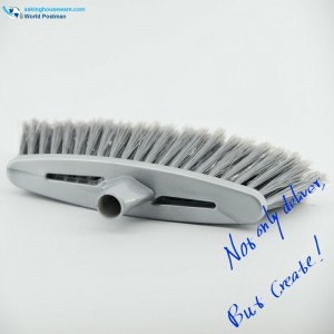 Akbrand šedá plastová košťatá hlava s dlouhou a tenkou clonou v kartáčové desce