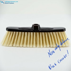 Akbrand plastová košťatá hlava s dvojitým kyvadlovým tvarem čokoládová barva potažená kartáčová deska