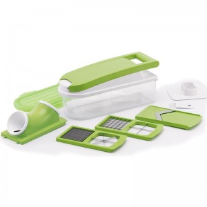 Krájecí nůž Mandoline Slicer Dicer s více čepelí, kráječ na kráječe zeleniny z nerezové oceli